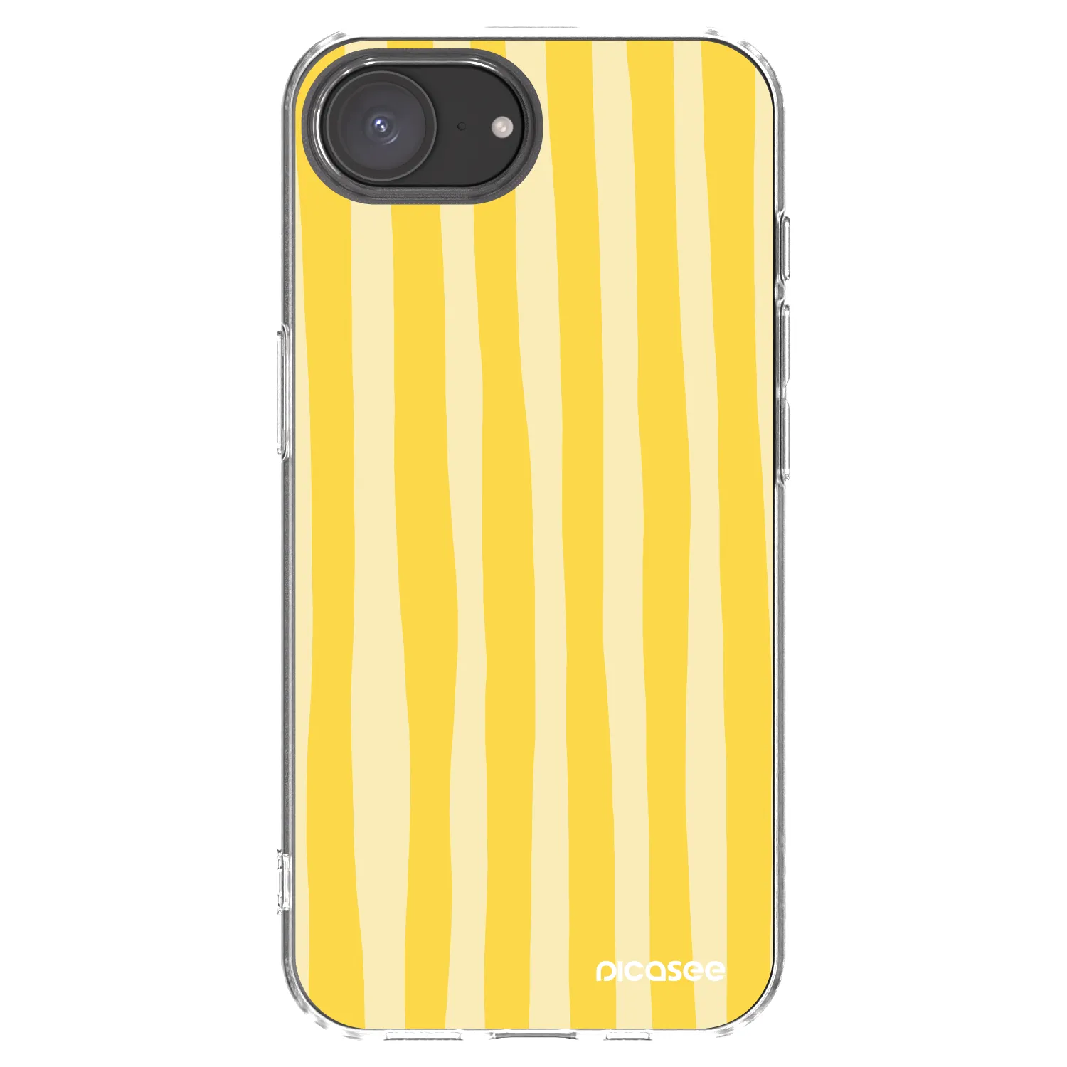 Picasee husă transparentă din silicon pentru Apple iPhone 16e - Lines lemon