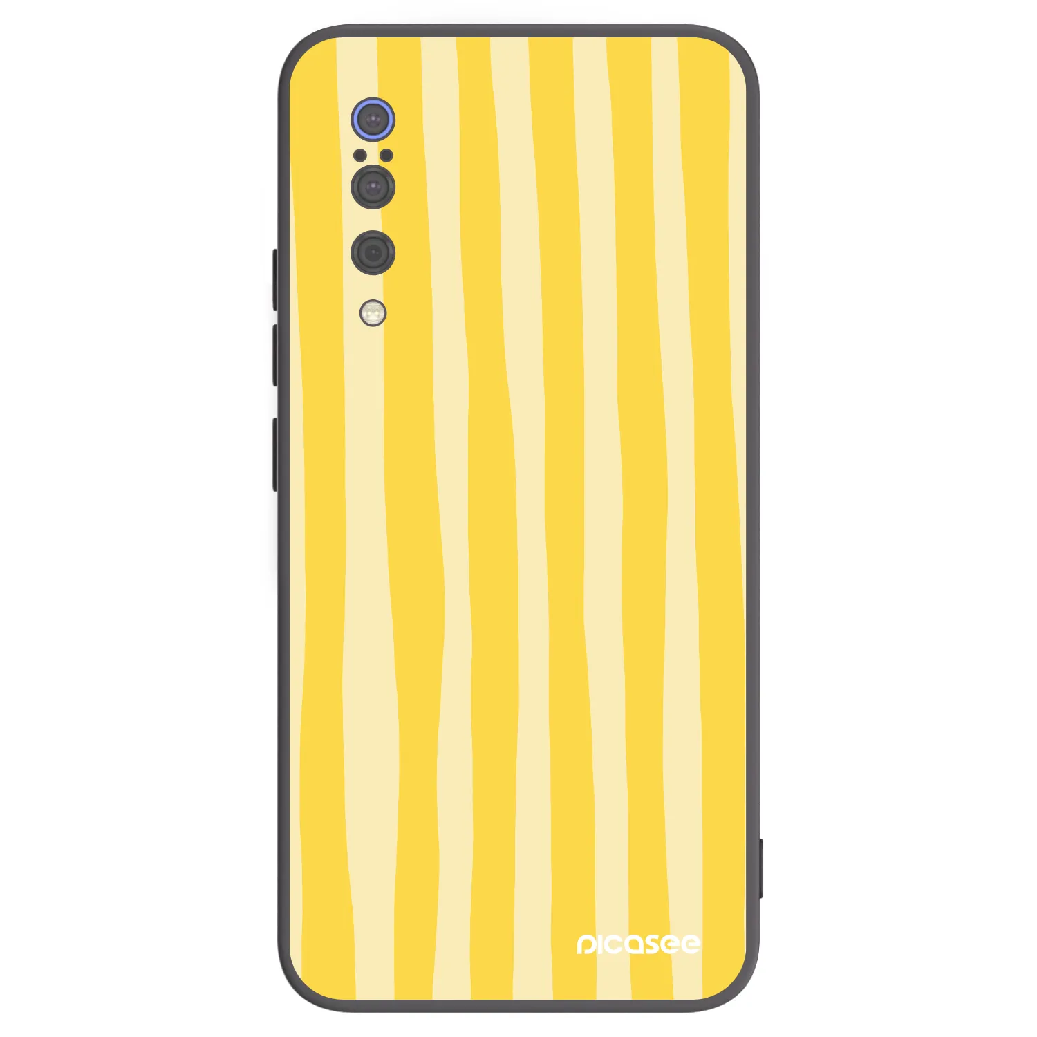 Picasee husă neagră din silicon pentru Xiaomi Mi 9 - Lines lemon