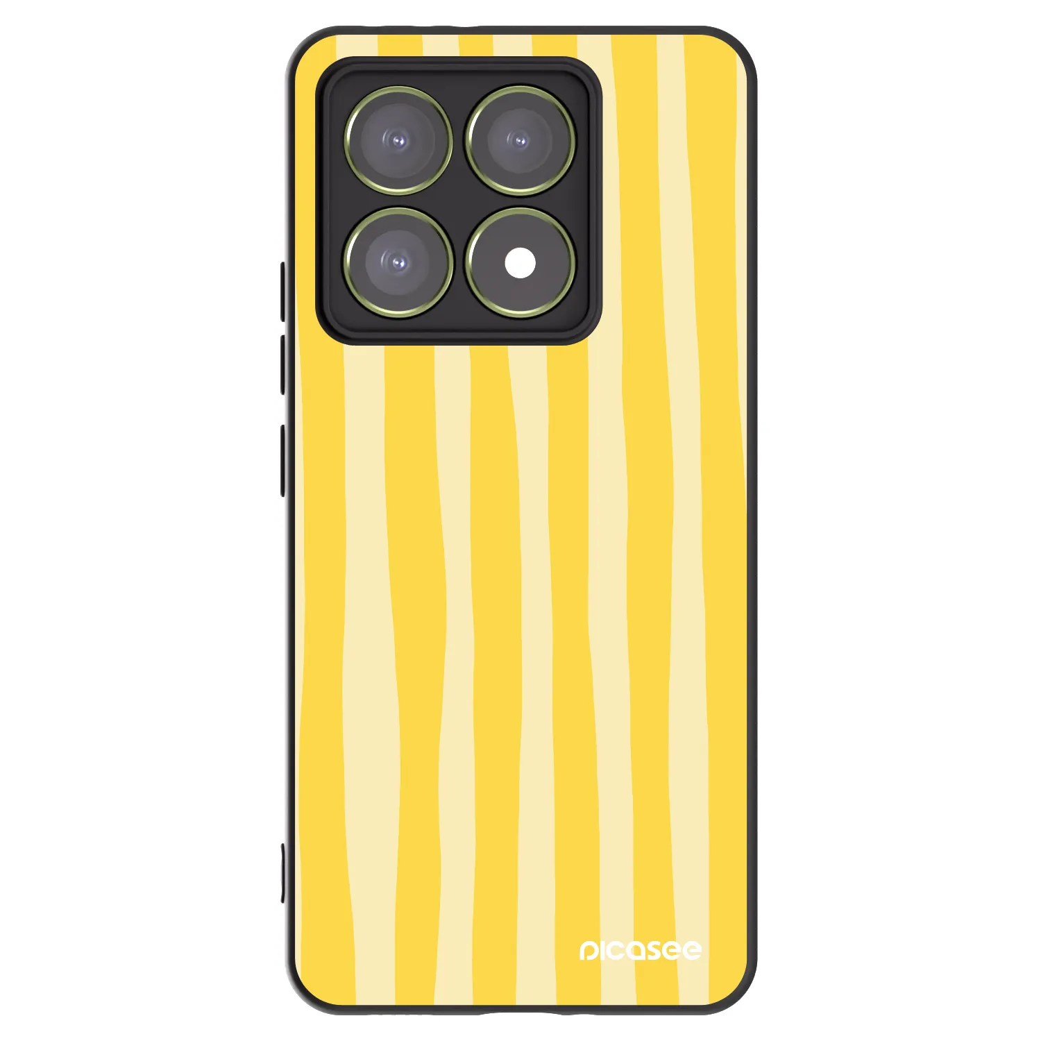 Picasee husă neagră din silicon pentru Xiaomi 14T - Lines lemon