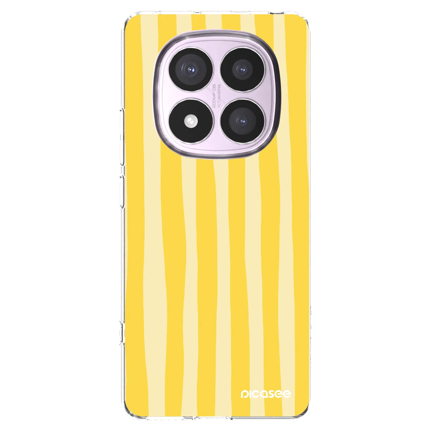 Picasee husă transparentă din silicon pentru Xiaomi Redmi Note 14 Pro 5G - Lines lemon