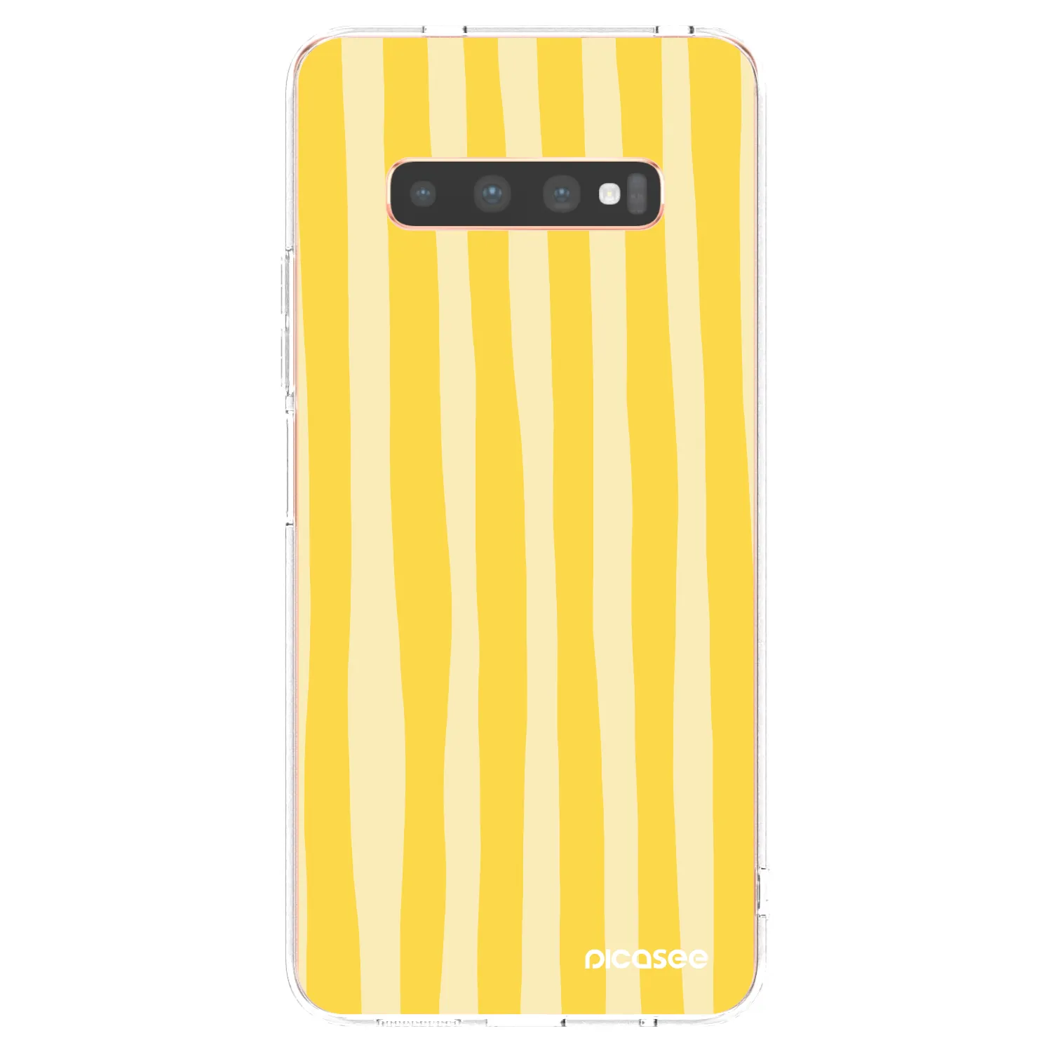 Picasee husă transparentă din silicon pentru Samsung Galaxy S10 Plus G975 - Lines lemon