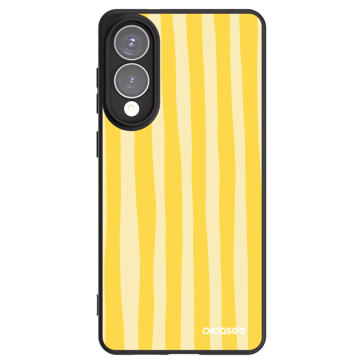 Picasee husă neagră din silicon pentru Samsung Galaxy S25 Edge 5G - Lines lemon