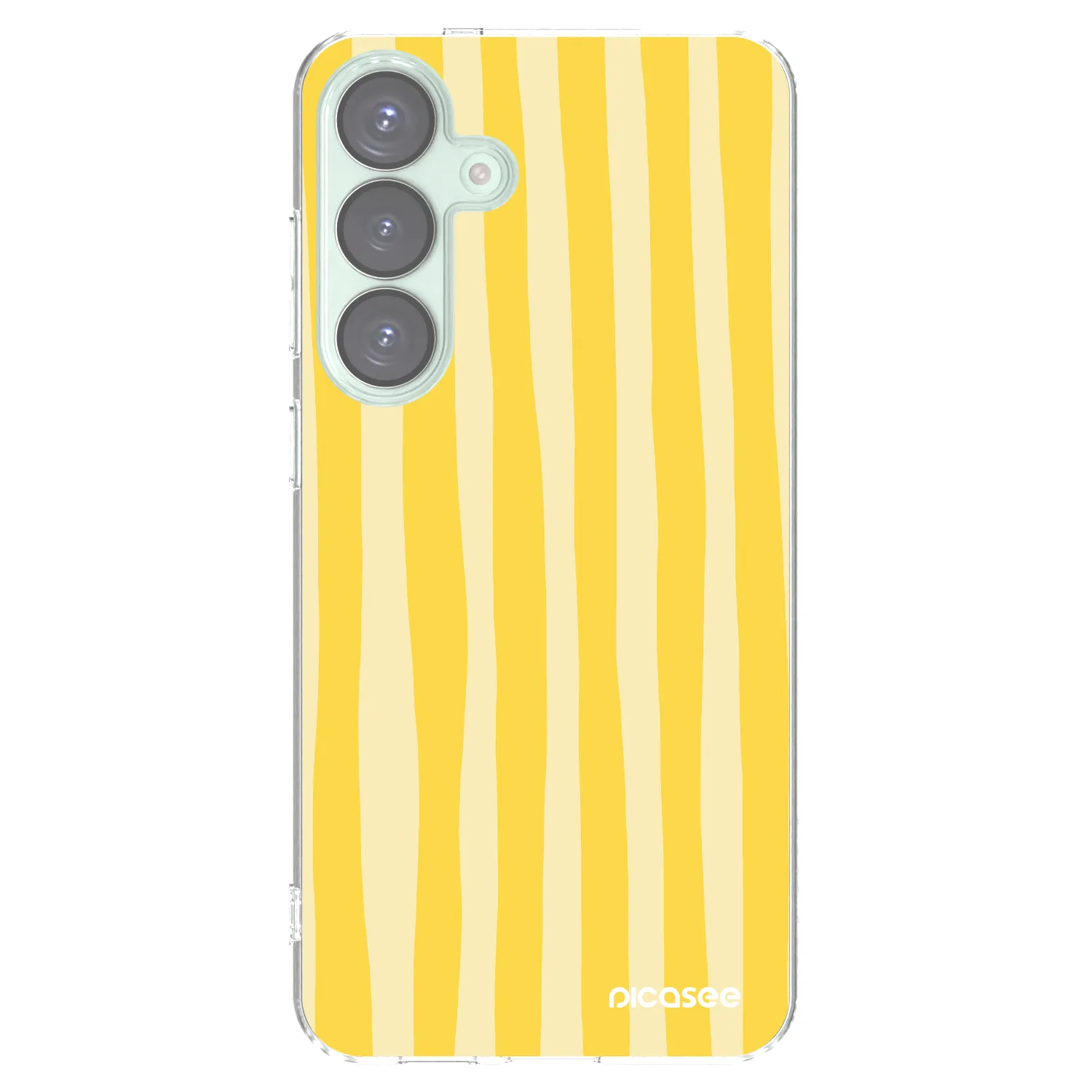Picasee husă transparentă din silicon pentru Samsung Galaxy S25+ 5G - Lines lemon