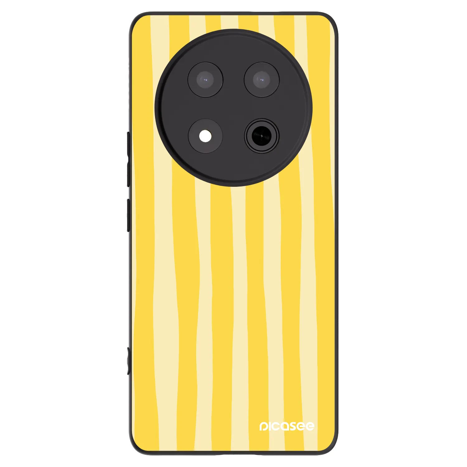 Picasee husă neagră din silicon pentru Honor Magic7 Lite 5G - Lines lemon