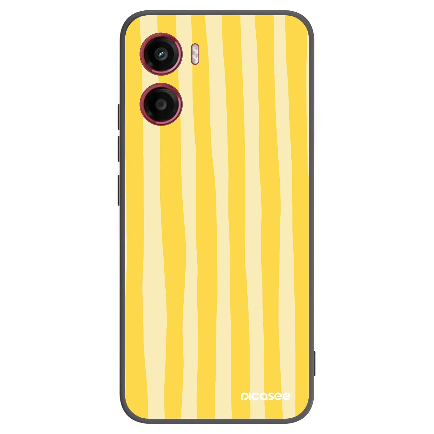 Picasee husă neagră din silicon pentru Motorola Moto G05 - Lines lemon