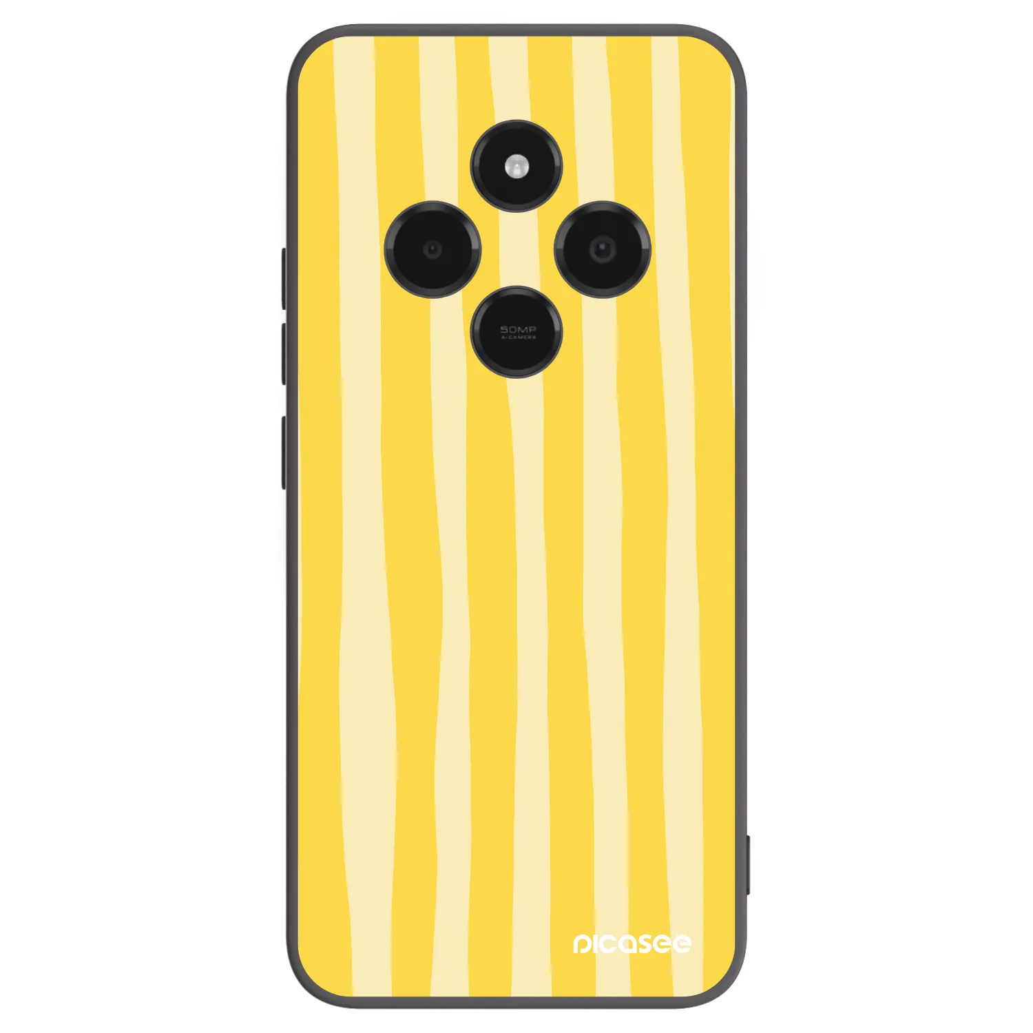 Picasee husă neagră din silicon pentru Xiaomi Poco C75 - Lines lemon