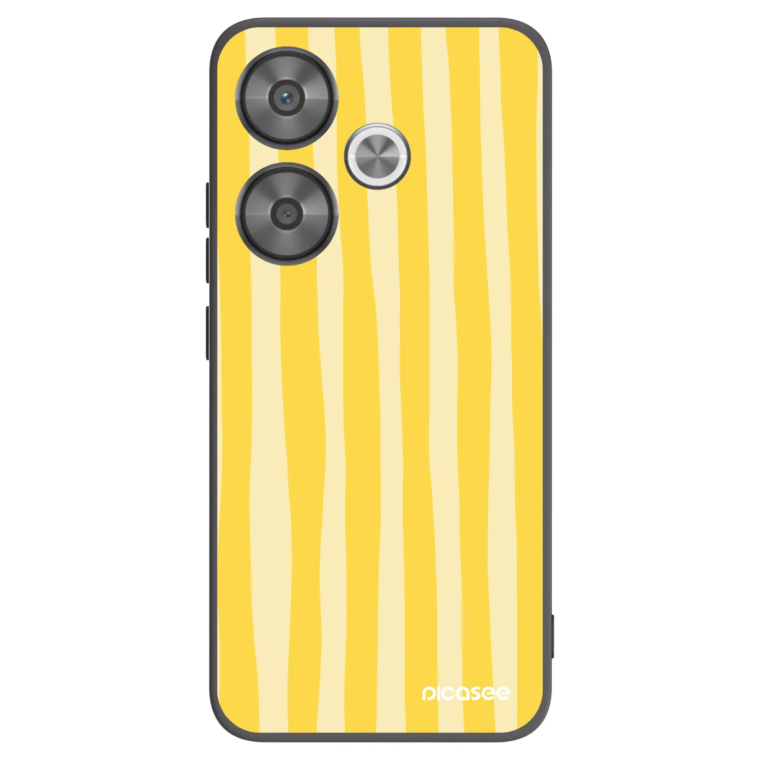 Picasee husă neagră din silicon pentru Xiaomi Poco F6 - Lines lemon