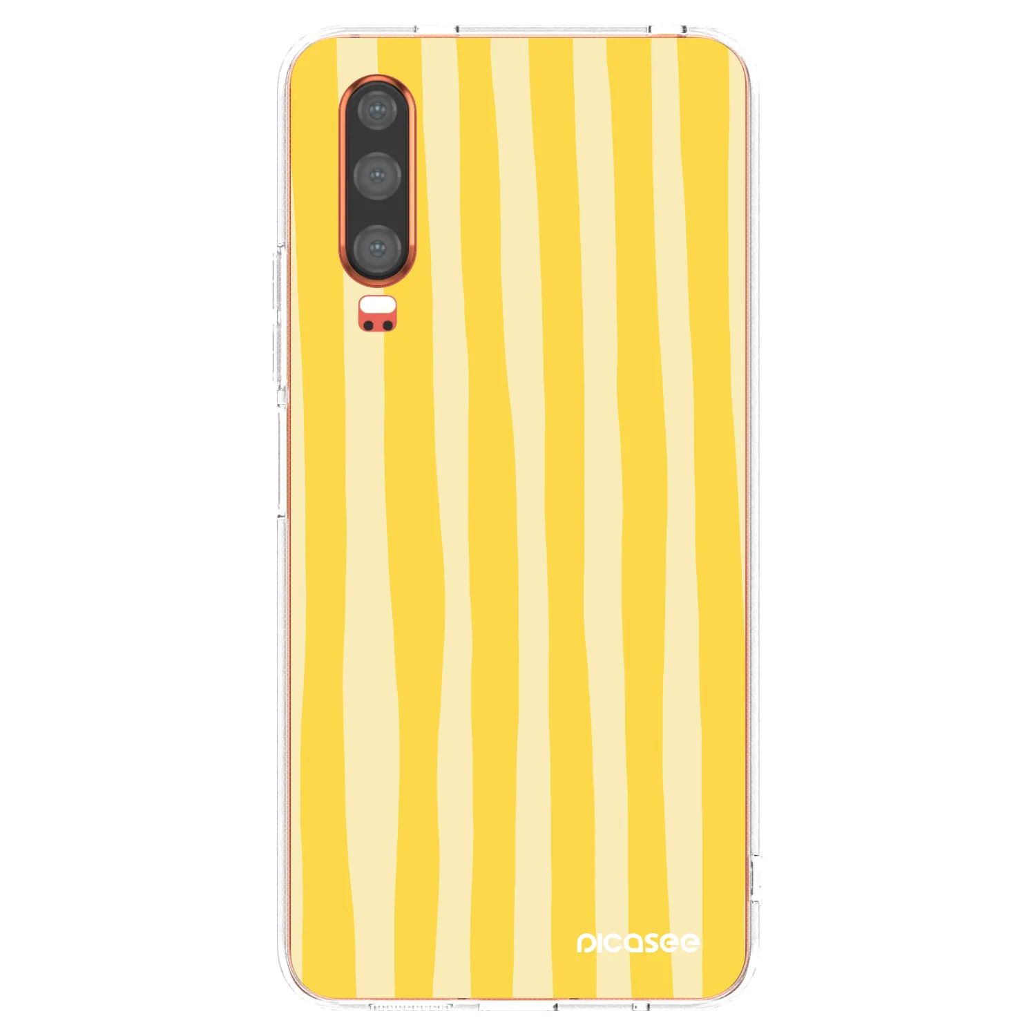 Picasee husă transparentă din silicon pentru Huawei P30 - Lines lemon