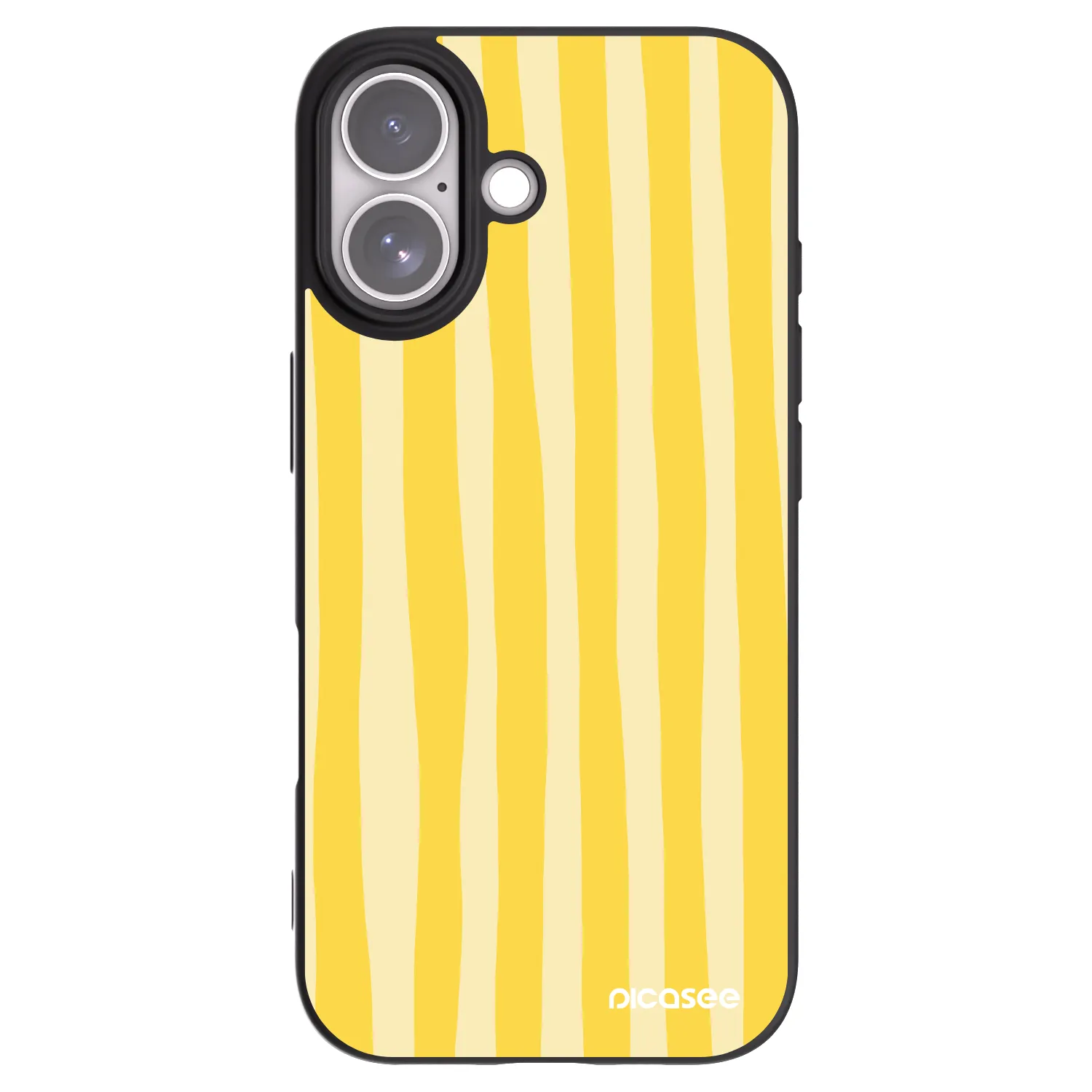 Picasee husă neagră din silicon pentru Apple iPhone 17 - Lines lemon