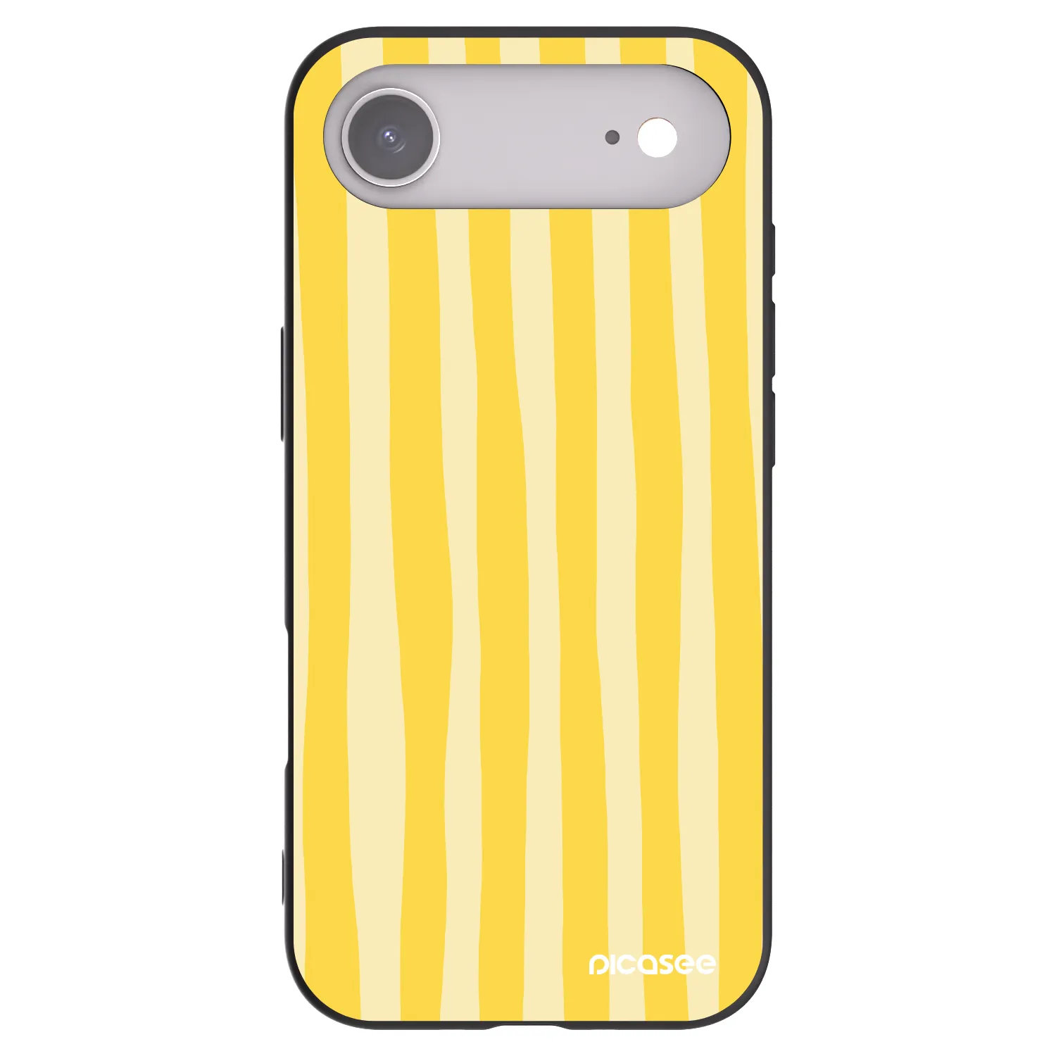 Picasee husă neagră din silicon pentru Apple iPhone Air - Lines lemon