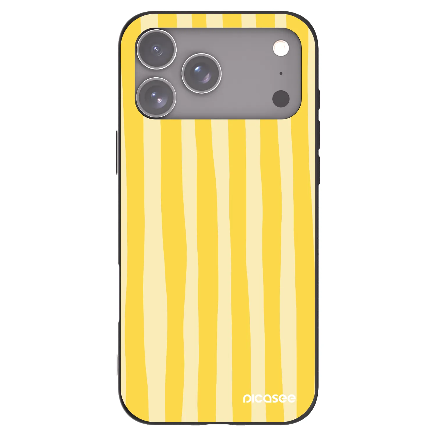 Picasee husă neagră din silicon pentru Apple iPhone 17 Pro Max - Lines lemon