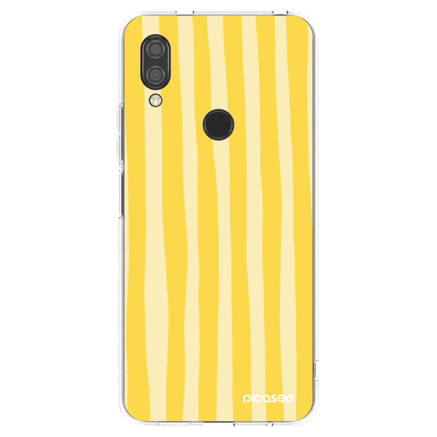Picasee husă transparentă din silicon pentru Xiaomi Redmi 7 - Lines lemon