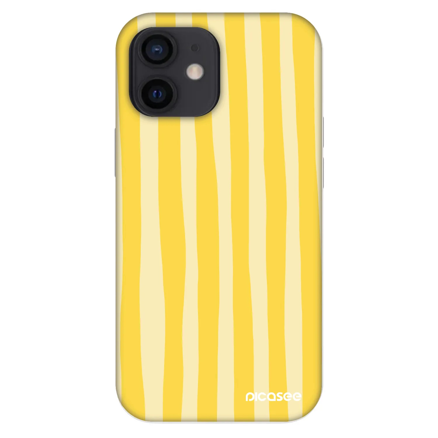 Picasee Fashion Case pentru Apple iPhone 12 mini - Lines lemon