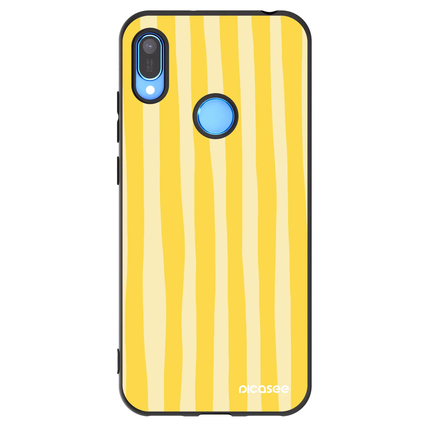 Picasee husă neagră din silicon pentru Huawei Y6 2019 - Lines lemon