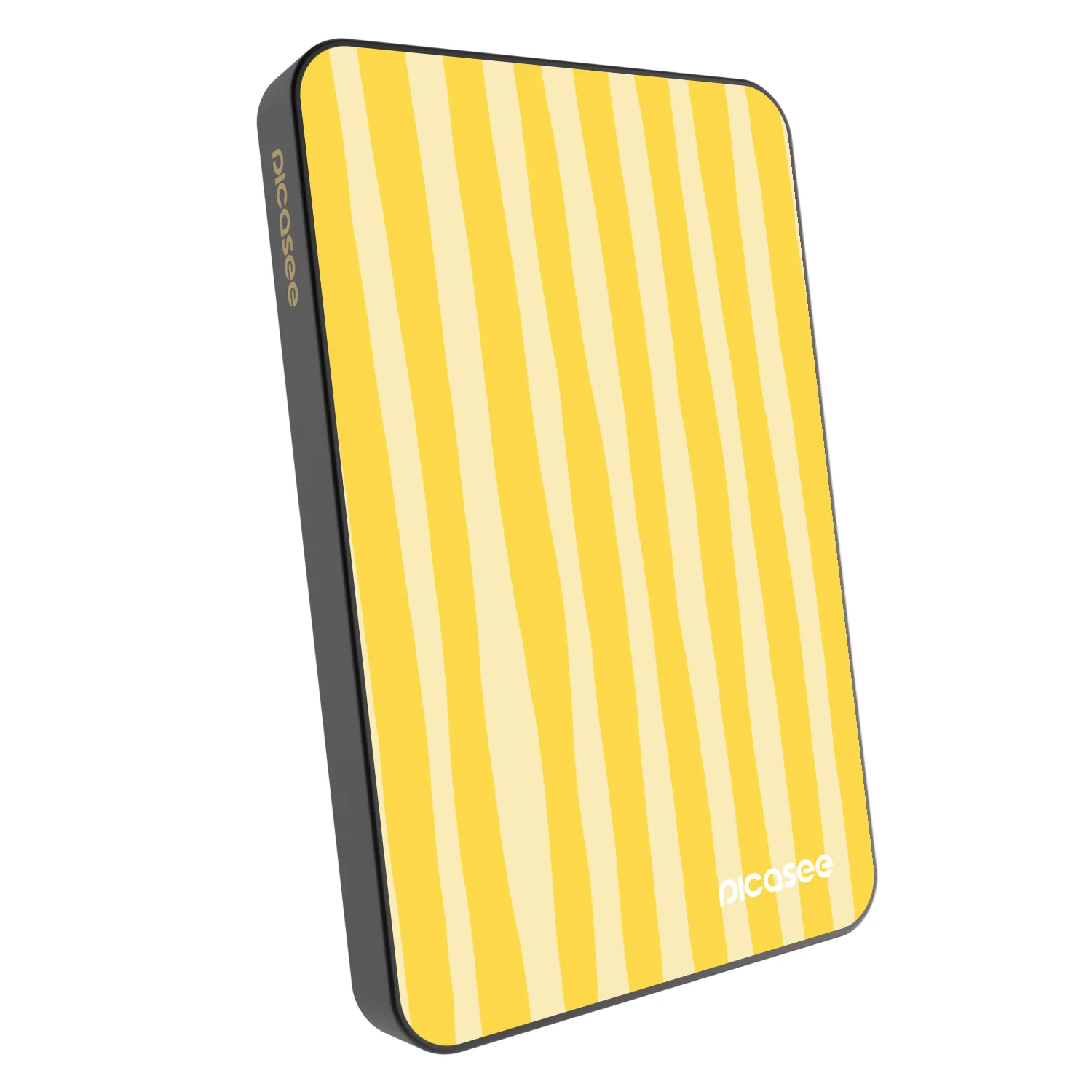 Picasee Powerbank cu MagSafe 5 000 mAh Gri - Lines lemon