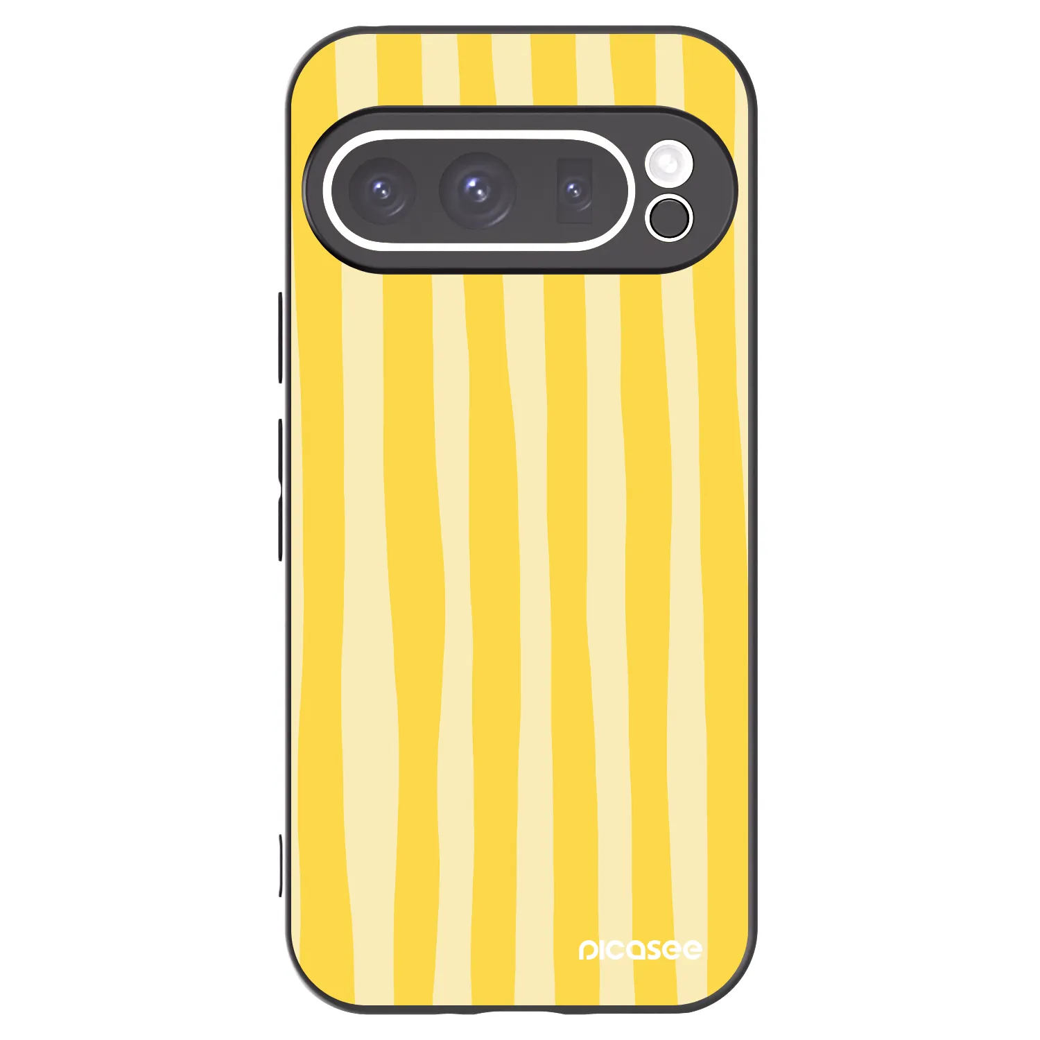 Picasee husă neagră din silicon pentru Google Pixel 9 Pro XL - Lines lemon