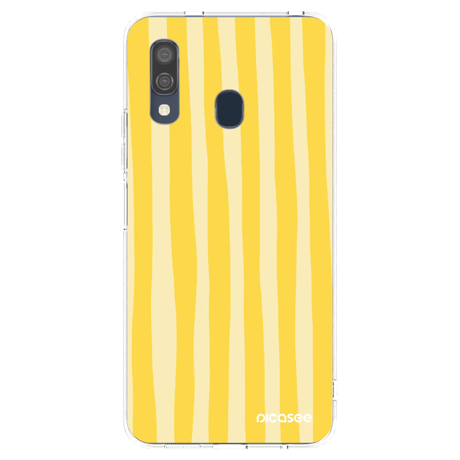 Picasee husă transparentă din silicon pentru Samsung Galaxy A40 A405F - Lines lemon