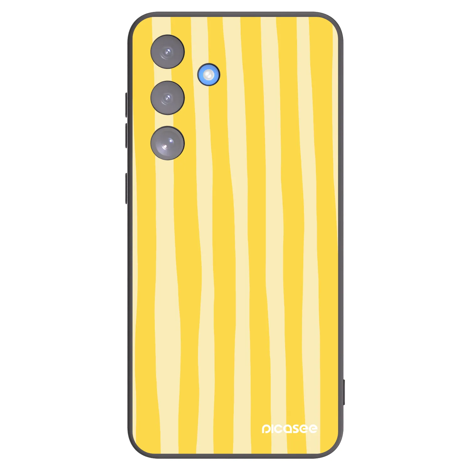 Picasee husă neagră din silicon pentru Samsung Galaxy S25 FE 5G - Lines lemon