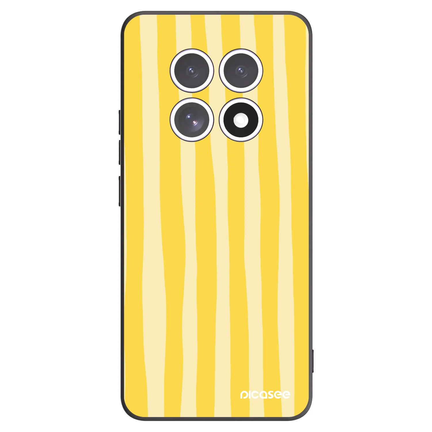 Picasee husă neagră din silicon pentru Xiaomi Redmi Note 15 4G - Lines lemon