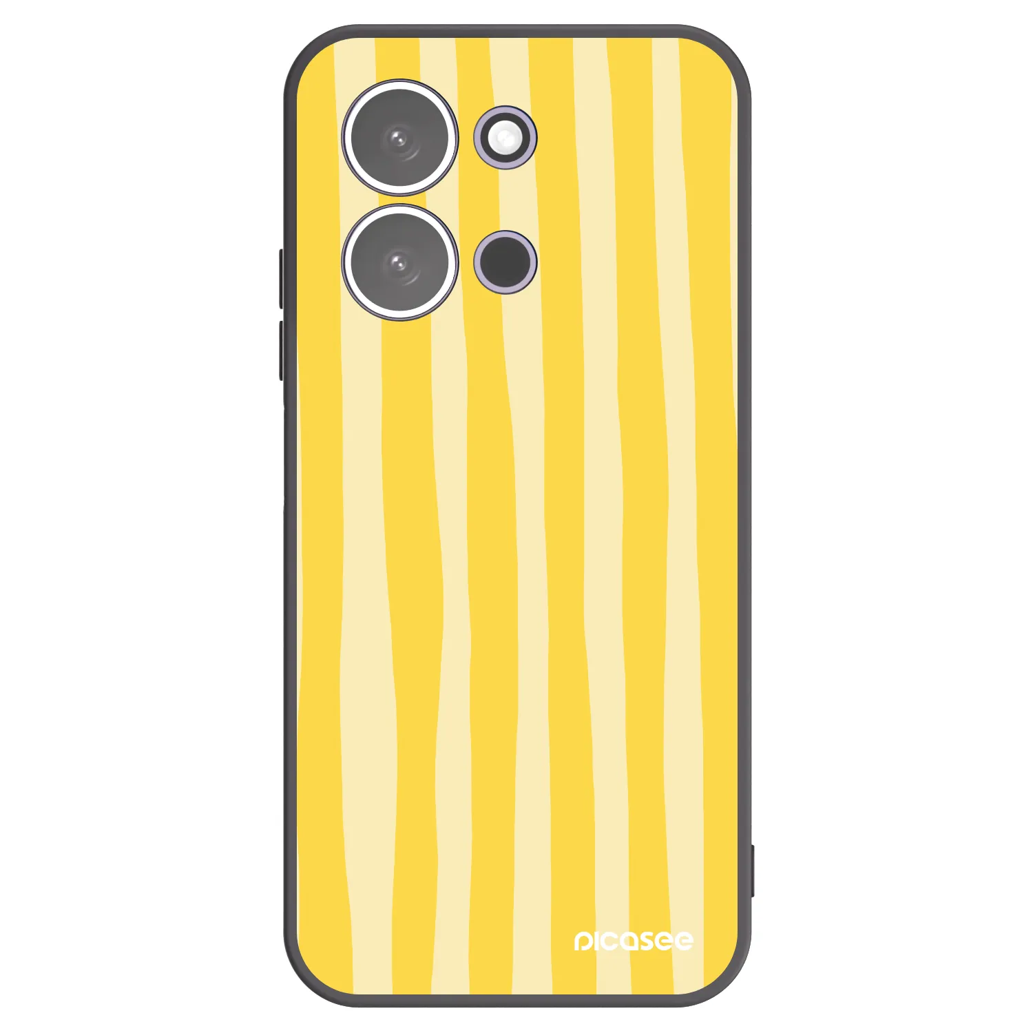 Picasee husă neagră din silicon pentru Xiaomi Redmi 15C 5G - Lines lemon