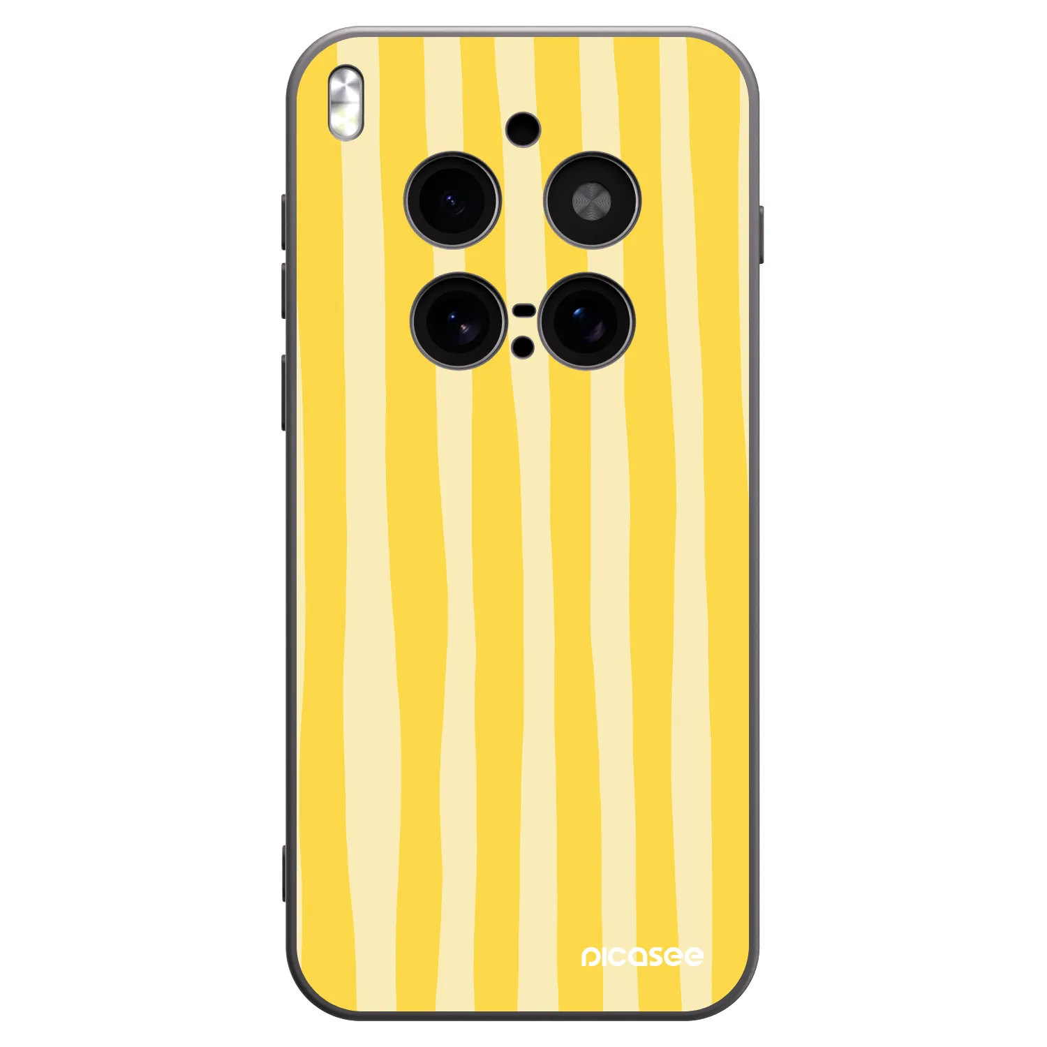 Picasee husă neagră din silicon pentru Vivo X300 Pro - Lines lemon