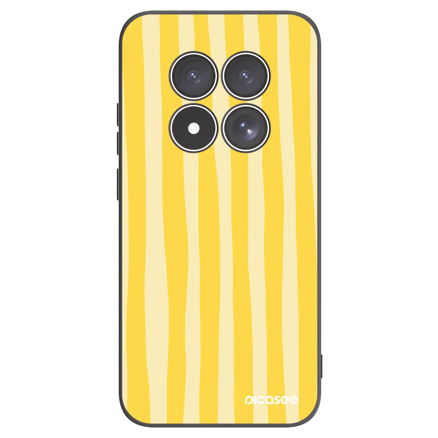 Picasee husă neagră din silicon pentru Xiaomi Redmi Note 15 Pro 5G - Lines lemon