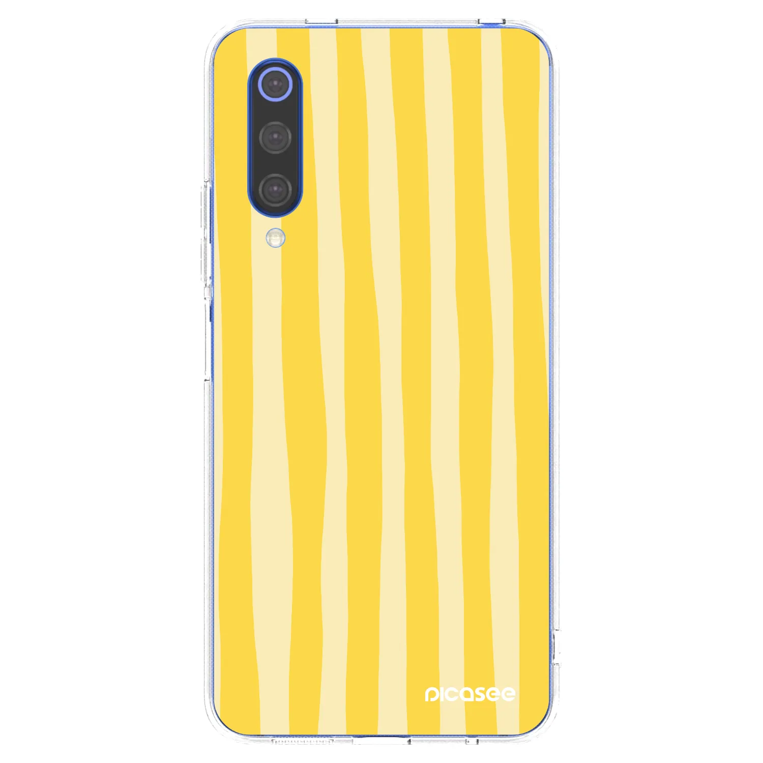 Picasee husă transparentă din silicon pentru Xiaomi Mi 9 SE - Lines lemon