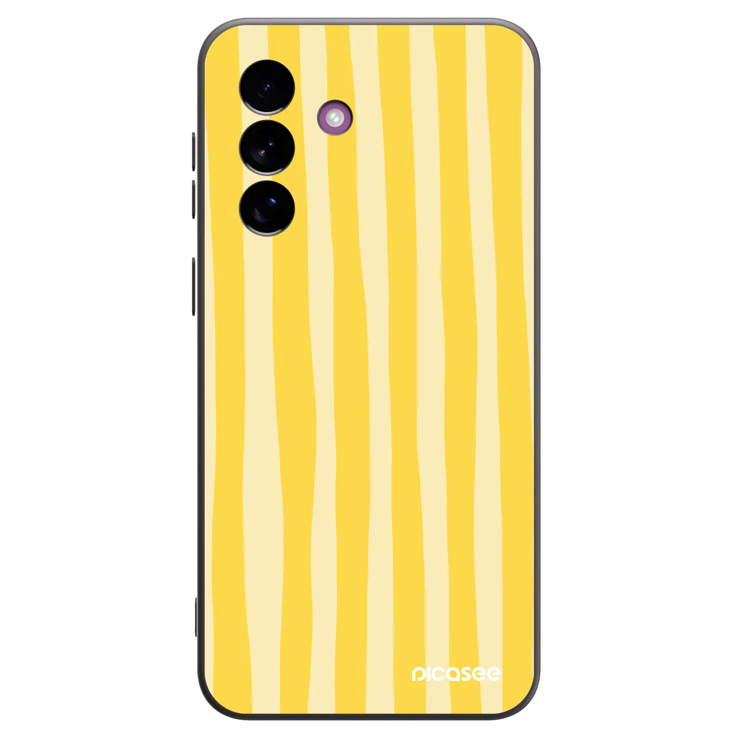 Picasee husă neagră din silicon pentru Samsung Galaxy A37 - Lines lemon