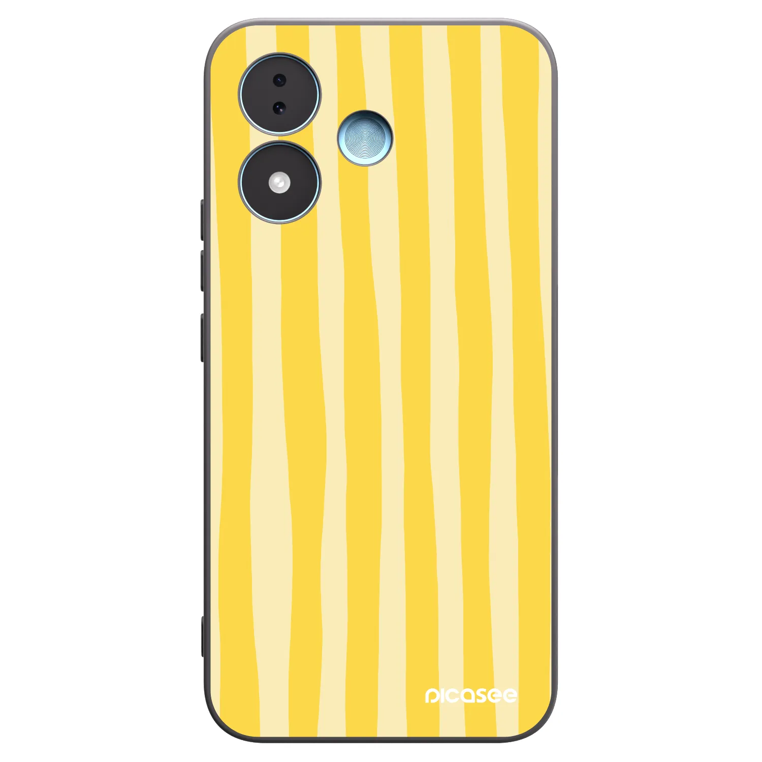 Picasee husă neagră din silicon pentru Xiaomi Redmi Note 17 5G - Lines lemon