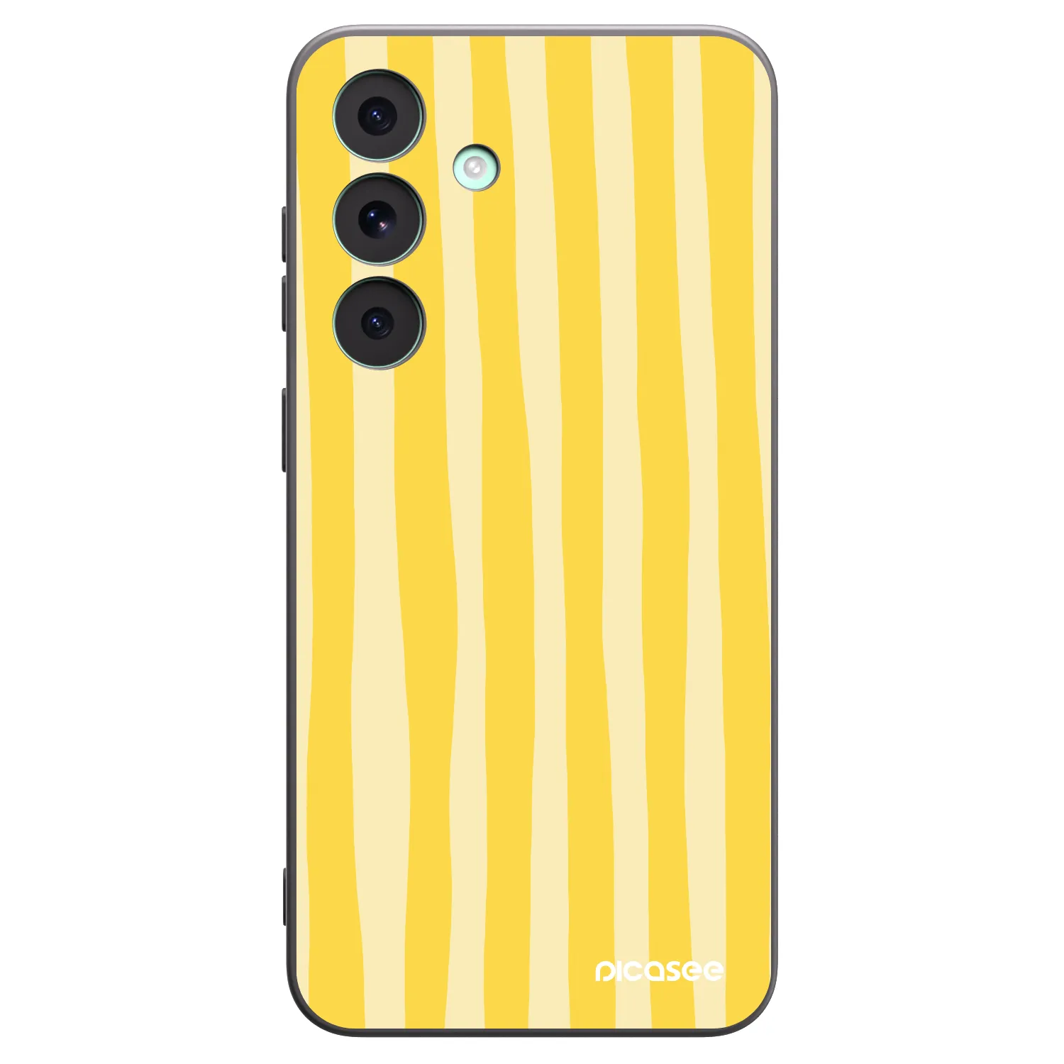 Picasee husă neagră din silicon pentru Samsung Galaxy S26 FE - Lines lemon