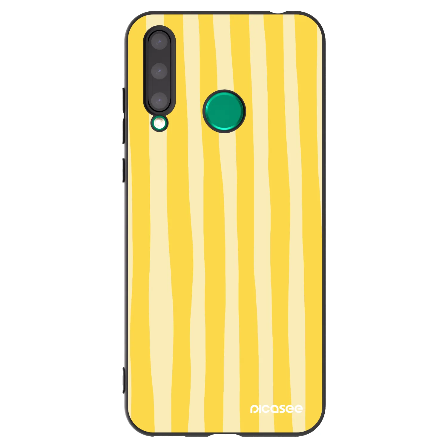 Picasee husă neagră din silicon pentru Honor 20 Lite - Lines lemon