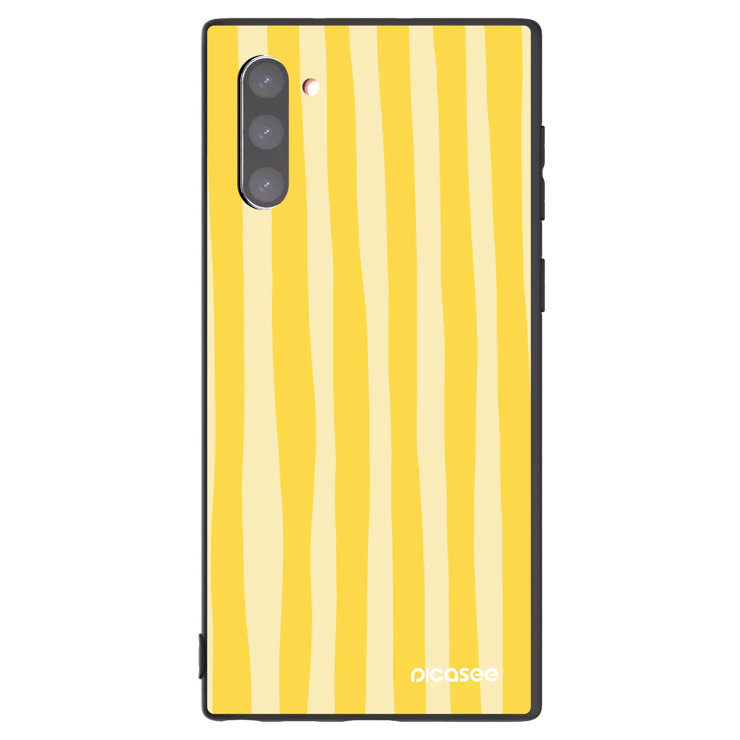 Picasee husă neagră din silicon pentru Samsung Galaxy Note 10 N970F - Lines lemon