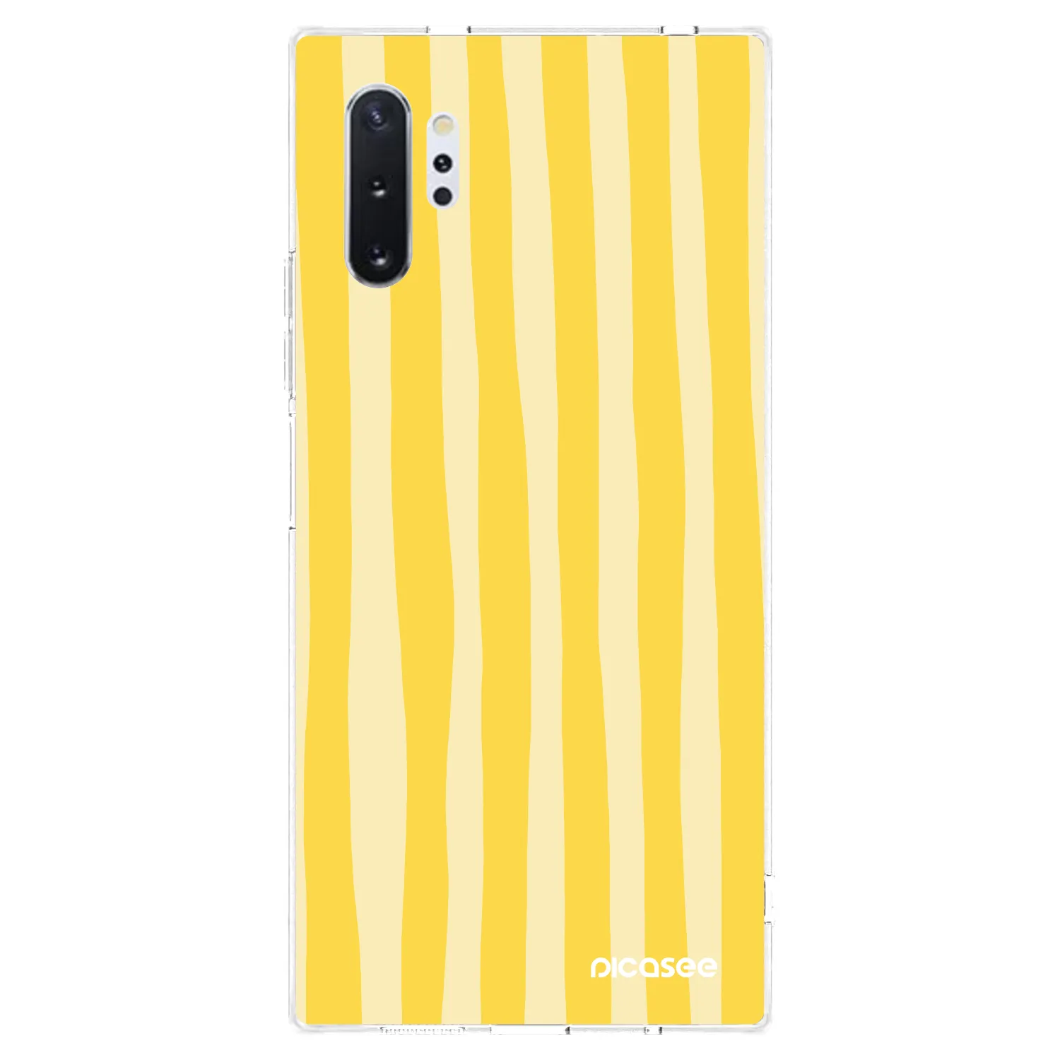 Picasee husă transparentă din silicon pentru Samsung Galaxy Note 10+ N975F - Lines lemon