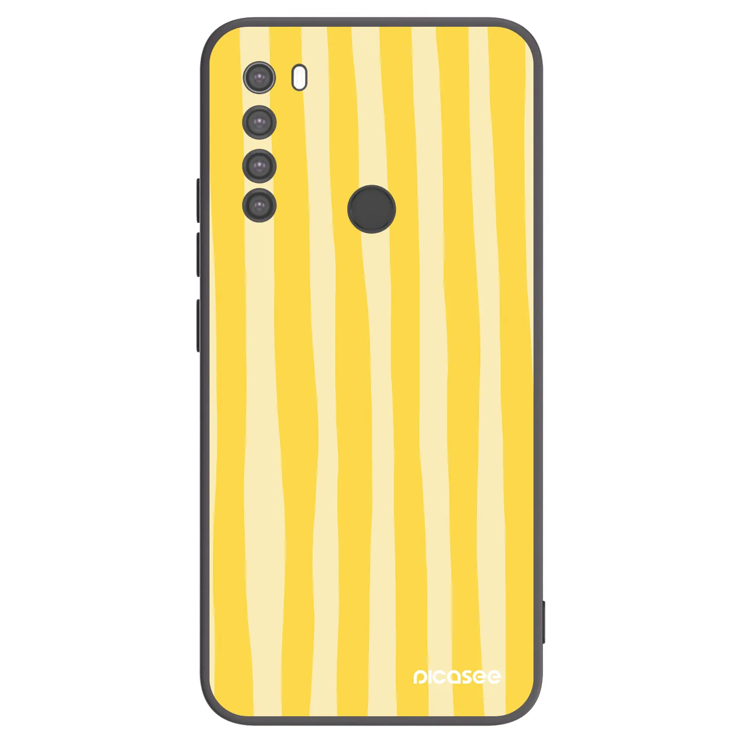 Picasee husă neagră din silicon pentru Xiaomi Redmi Note 8 - Lines lemon