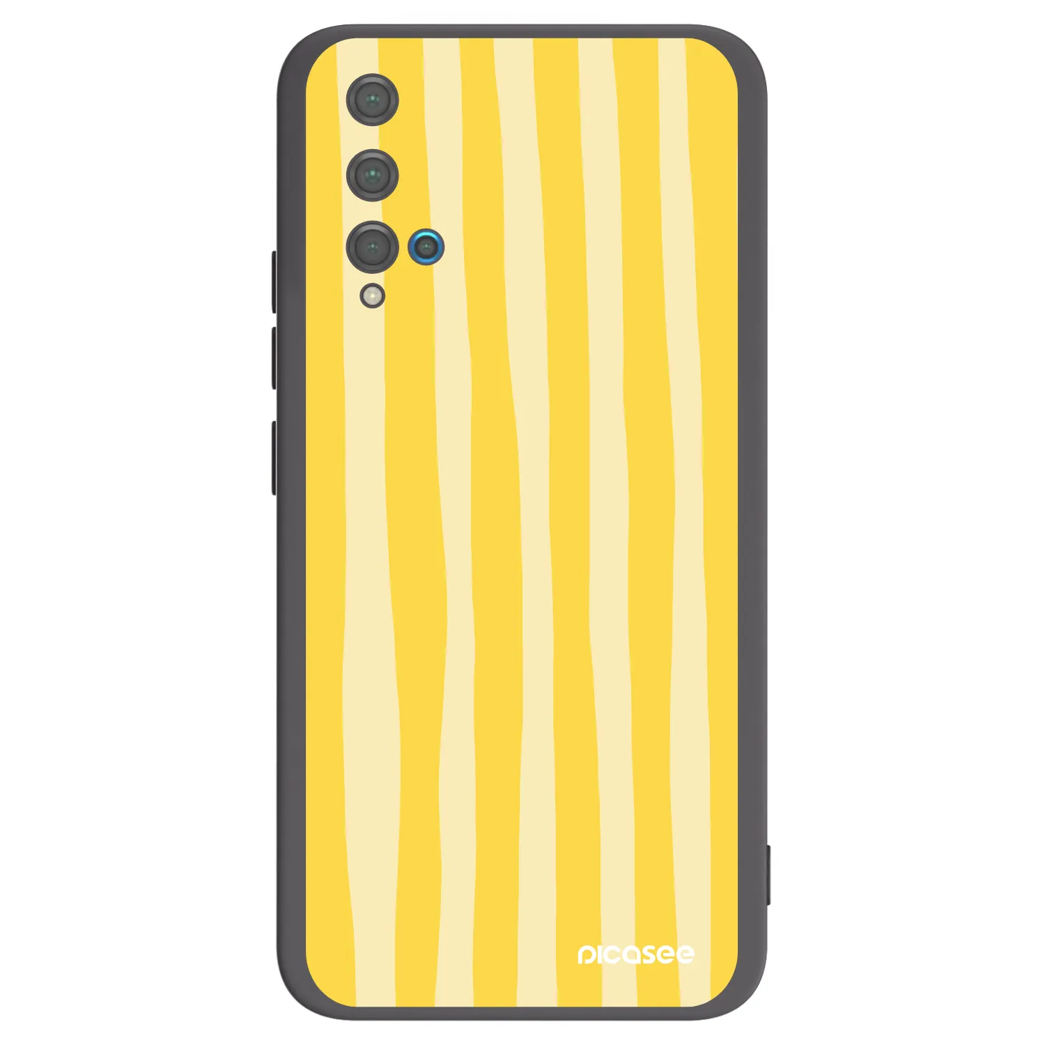 Picasee husă neagră din silicon pentru Huawei Nova 5T - Lines lemon