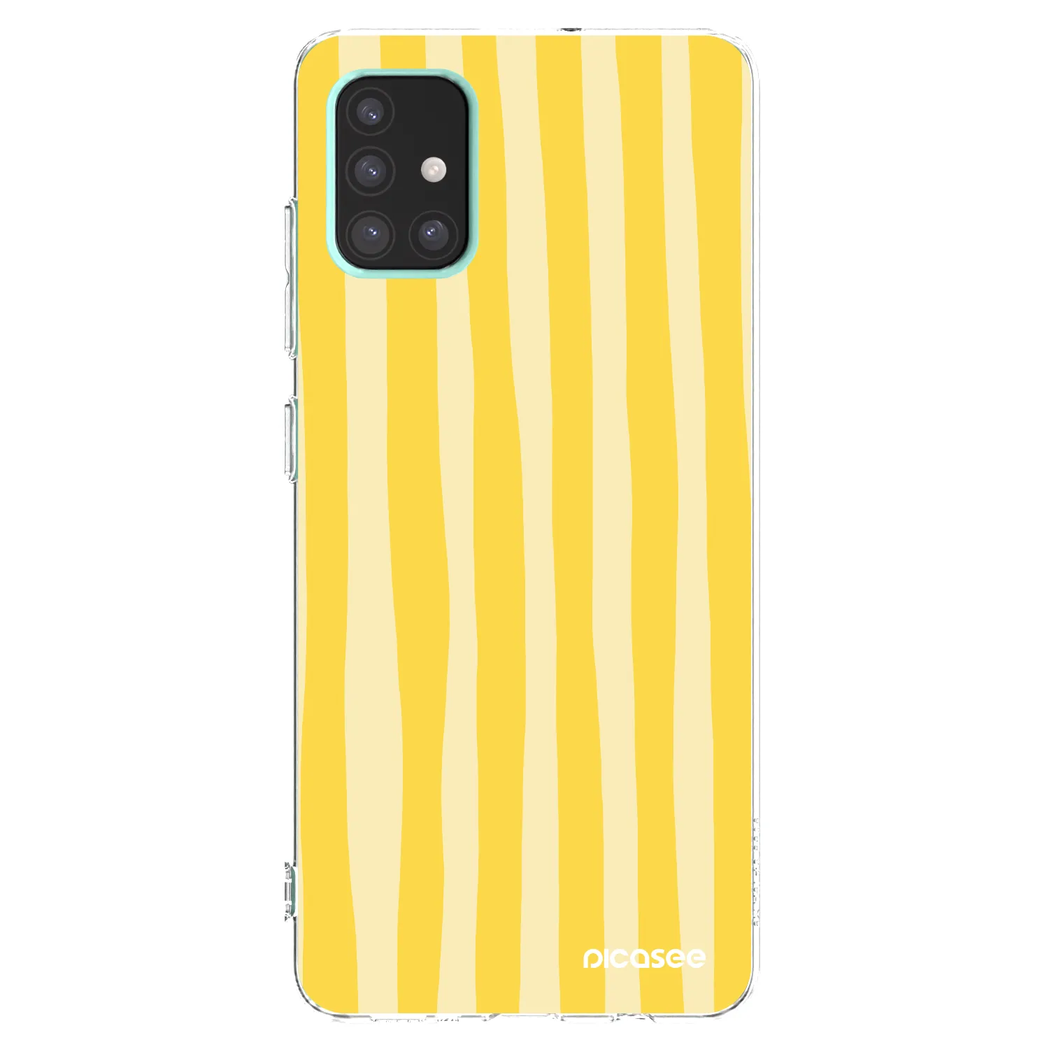 Picasee husă transparentă din silicon pentru Samsung Galaxy A51 A515F - Lines lemon