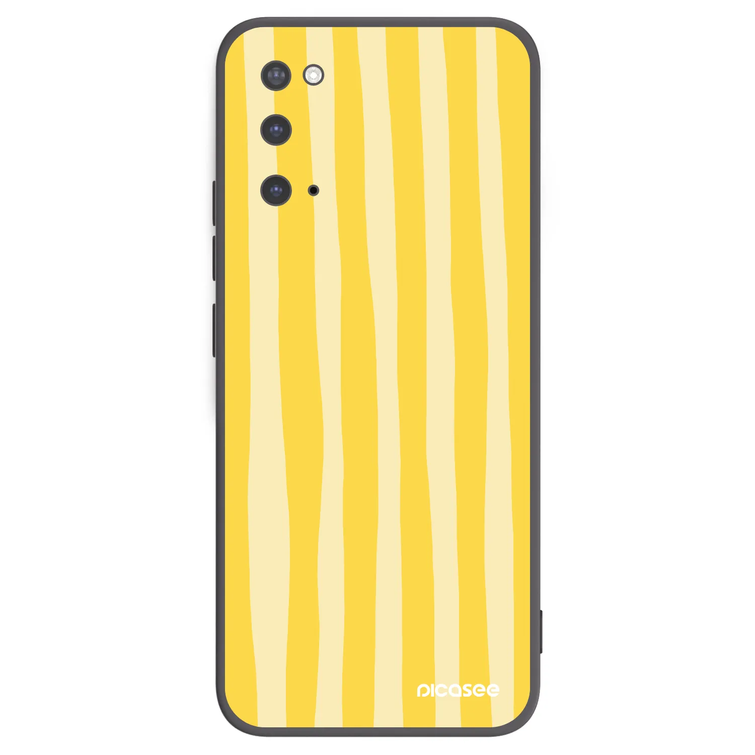 Picasee husă neagră din silicon pentru Samsung Galaxy S20 G980F - Lines lemon