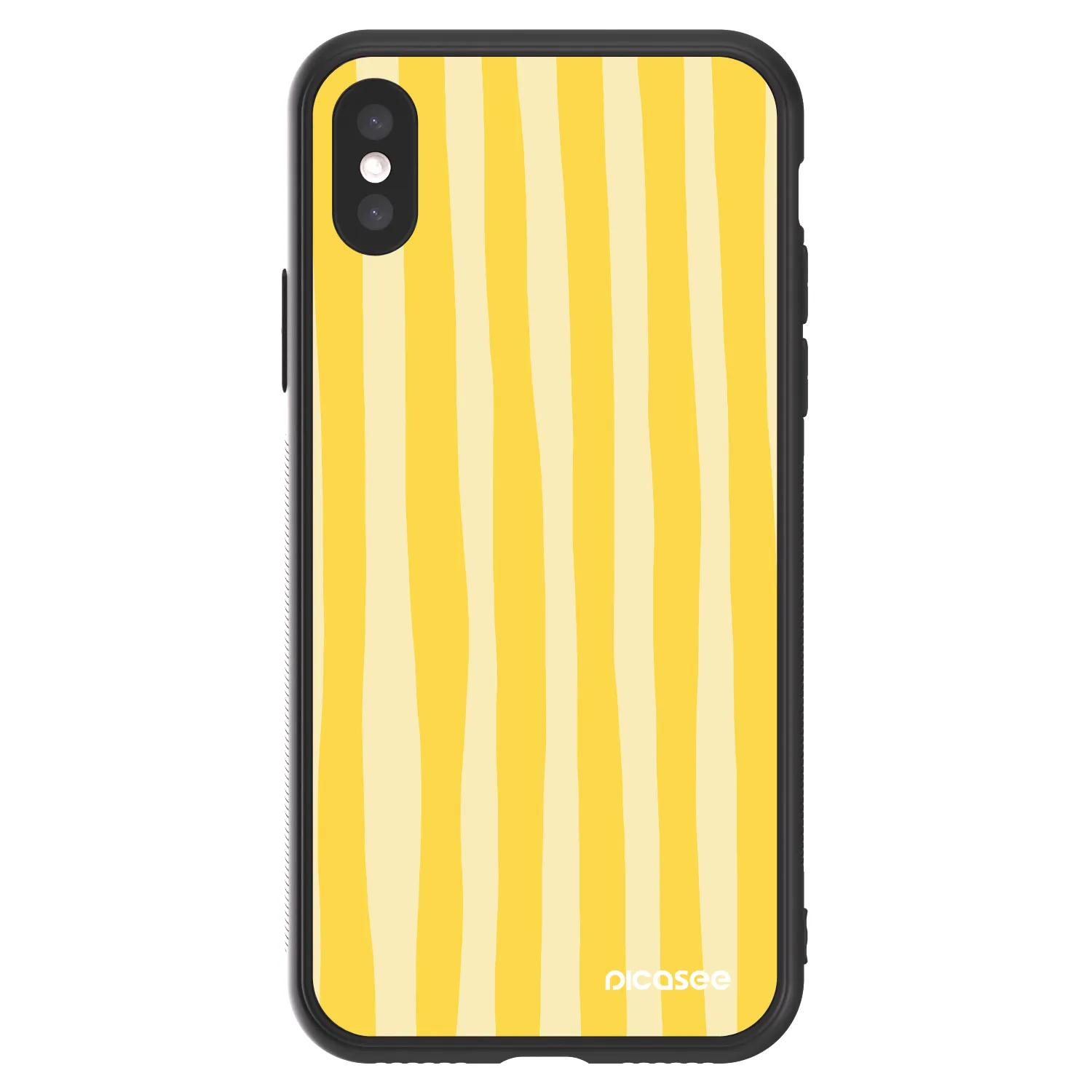 Picasee ULTIMATE CASE pentru Apple iPhone X/XS - Lines lemon