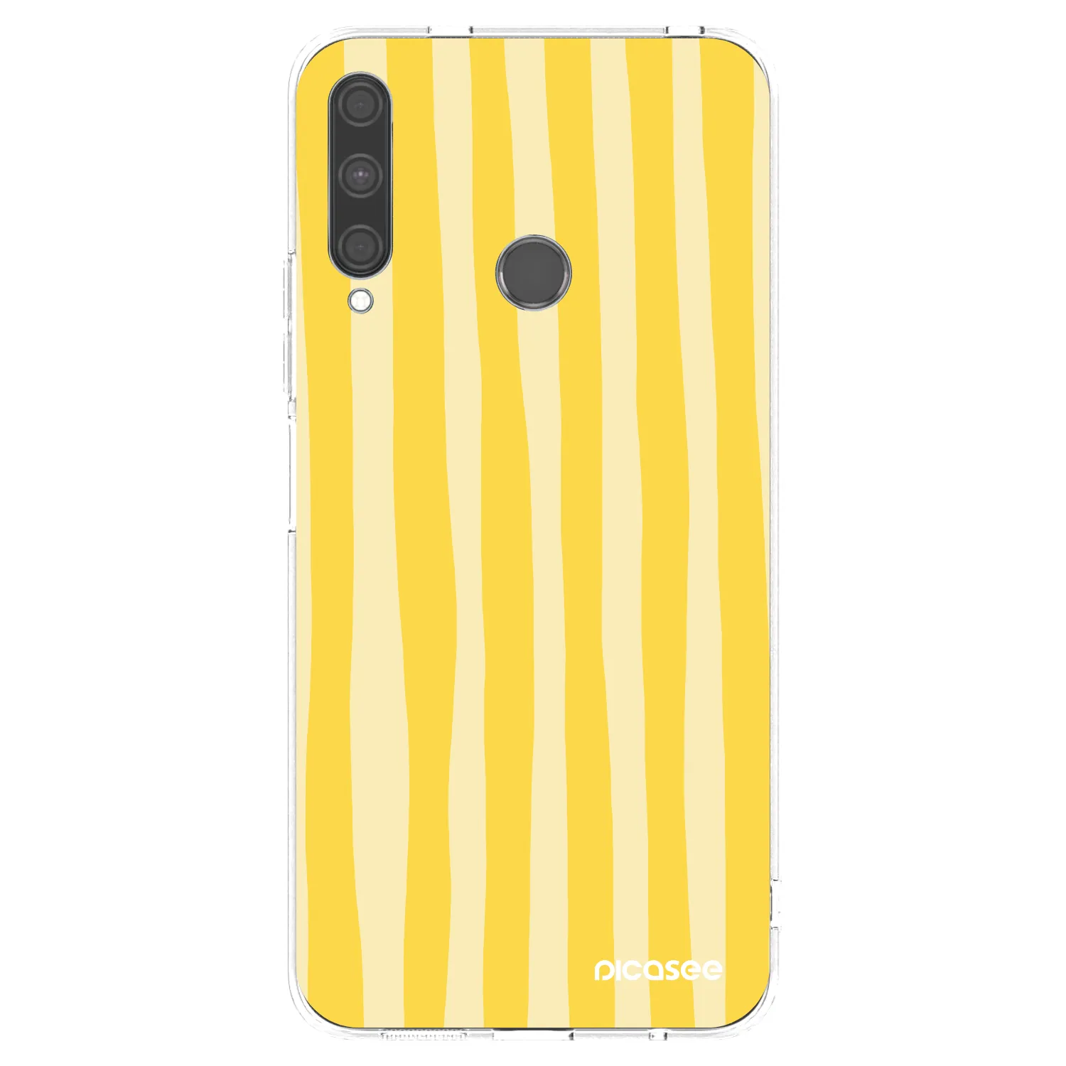 Picasee husă transparentă din silicon pentru Huawei P40 Lite E - Lines lemon