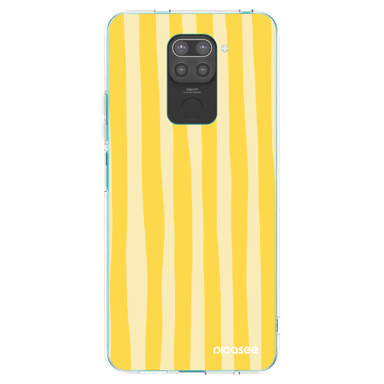 Picasee husă neagră din silicon pentru Xiaomi Redmi Note 9 - Lines lemon