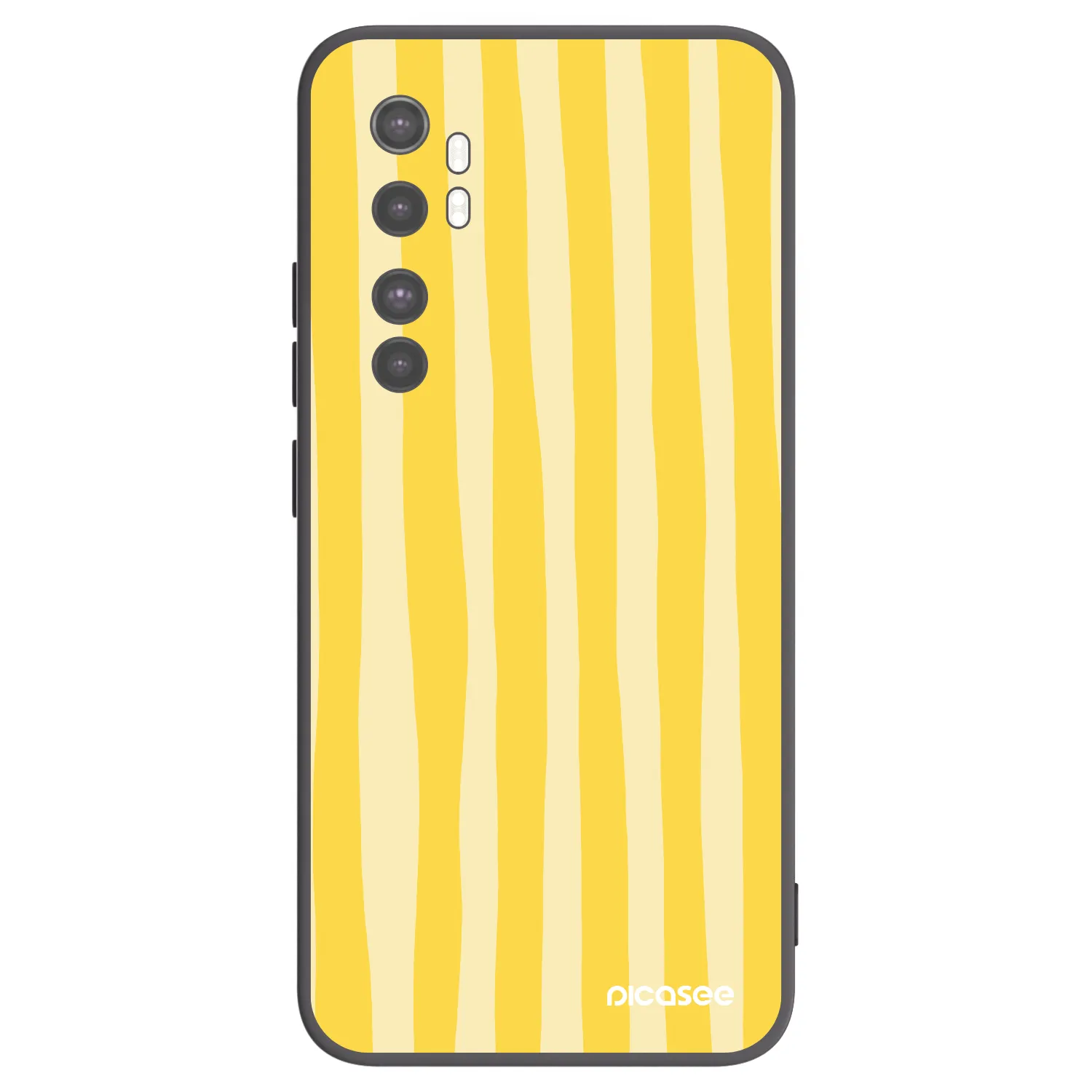 Picasee husă neagră din silicon pentru Xiaomi Mi Note 10 Lite - Lines lemon