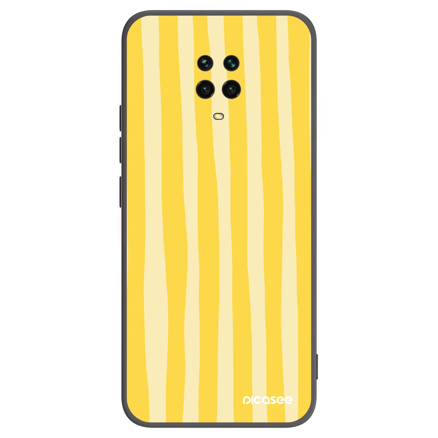 Picasee husă neagră din silicon pentru Xiaomi Redmi Note 9S - Lines lemon