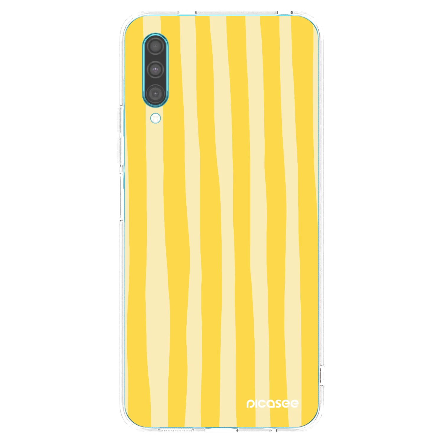 Picasee husă transparentă din silicon pentru Samsung Galaxy A30s A307F - Lines lemon
