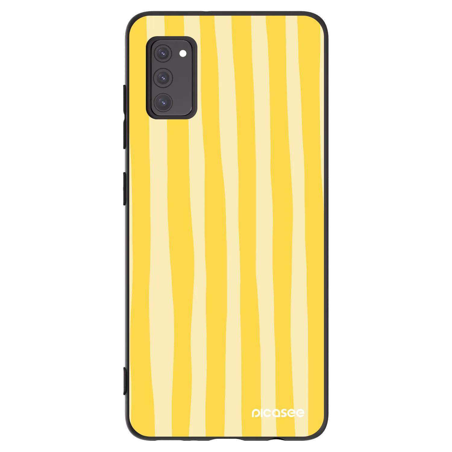 Picasee husă neagră din silicon pentru Samsung Galaxy A41 A415F - Lines lemon