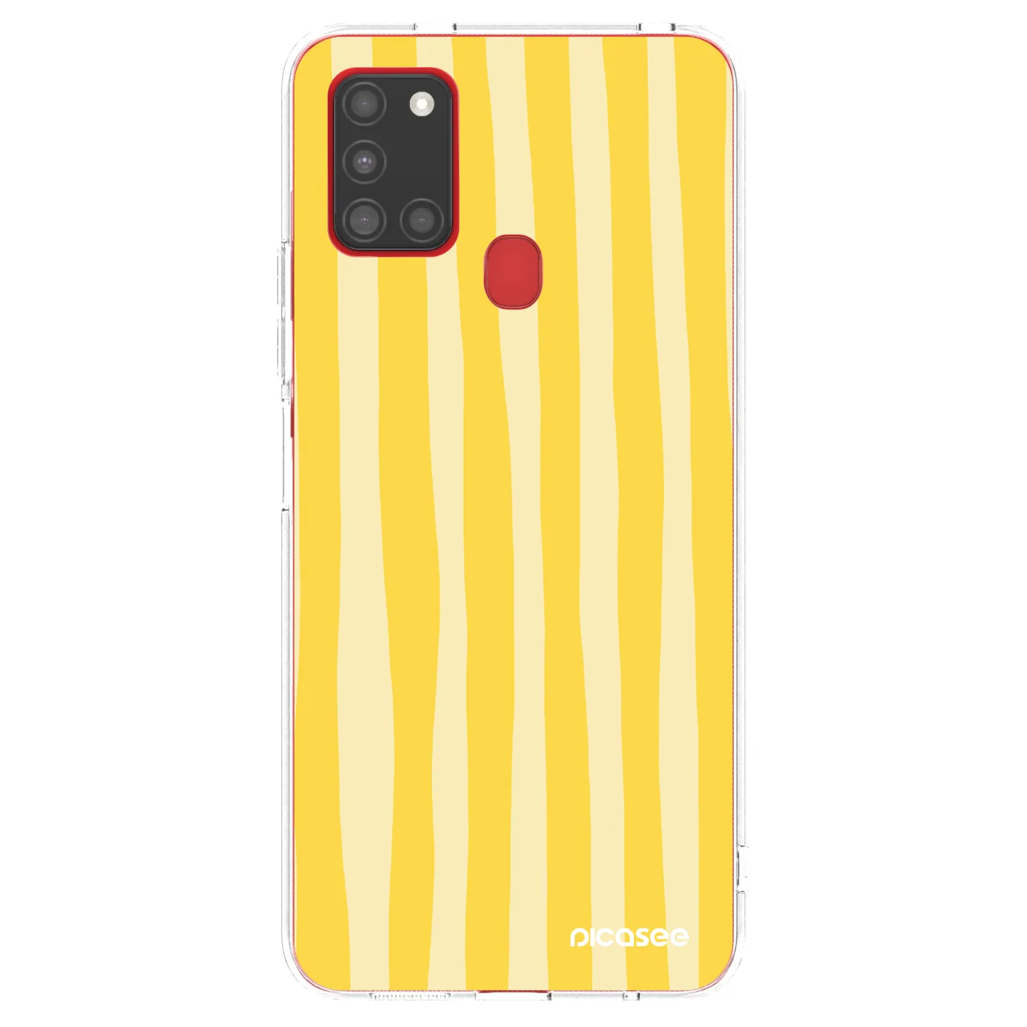 Picasee husă transparentă din silicon pentru Samsung Galaxy A21s - Lines lemon