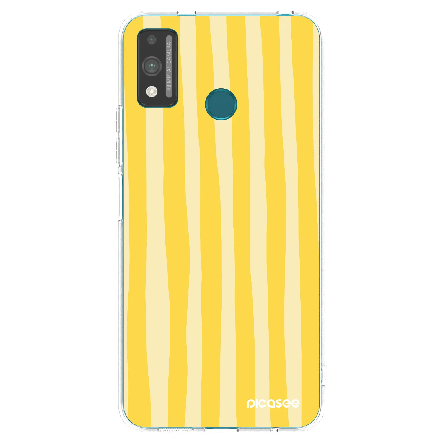 Picasee husă transparentă din silicon pentru Honor 9X Lite - Lines lemon