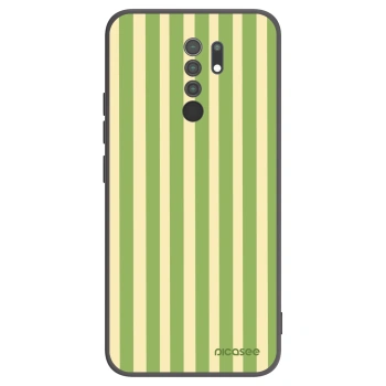 Picasee husă neagră din silicon pentru Xiaomi Redmi 9 - Lines Matcha