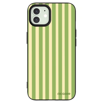 Picasee husă neagră din silicon pentru Apple iPhone 12 Pro - Lines Matcha