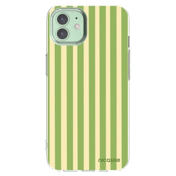 Picasee husă transparentă din silicon pentru Apple iPhone 12 Pro - Lines Matcha