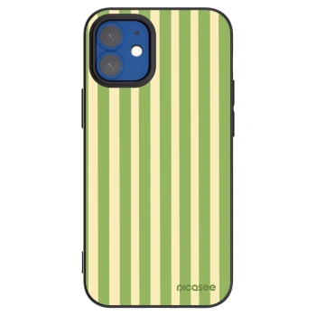 Picasee husă neagră din silicon pentru Apple iPhone 12 mini - Lines Matcha